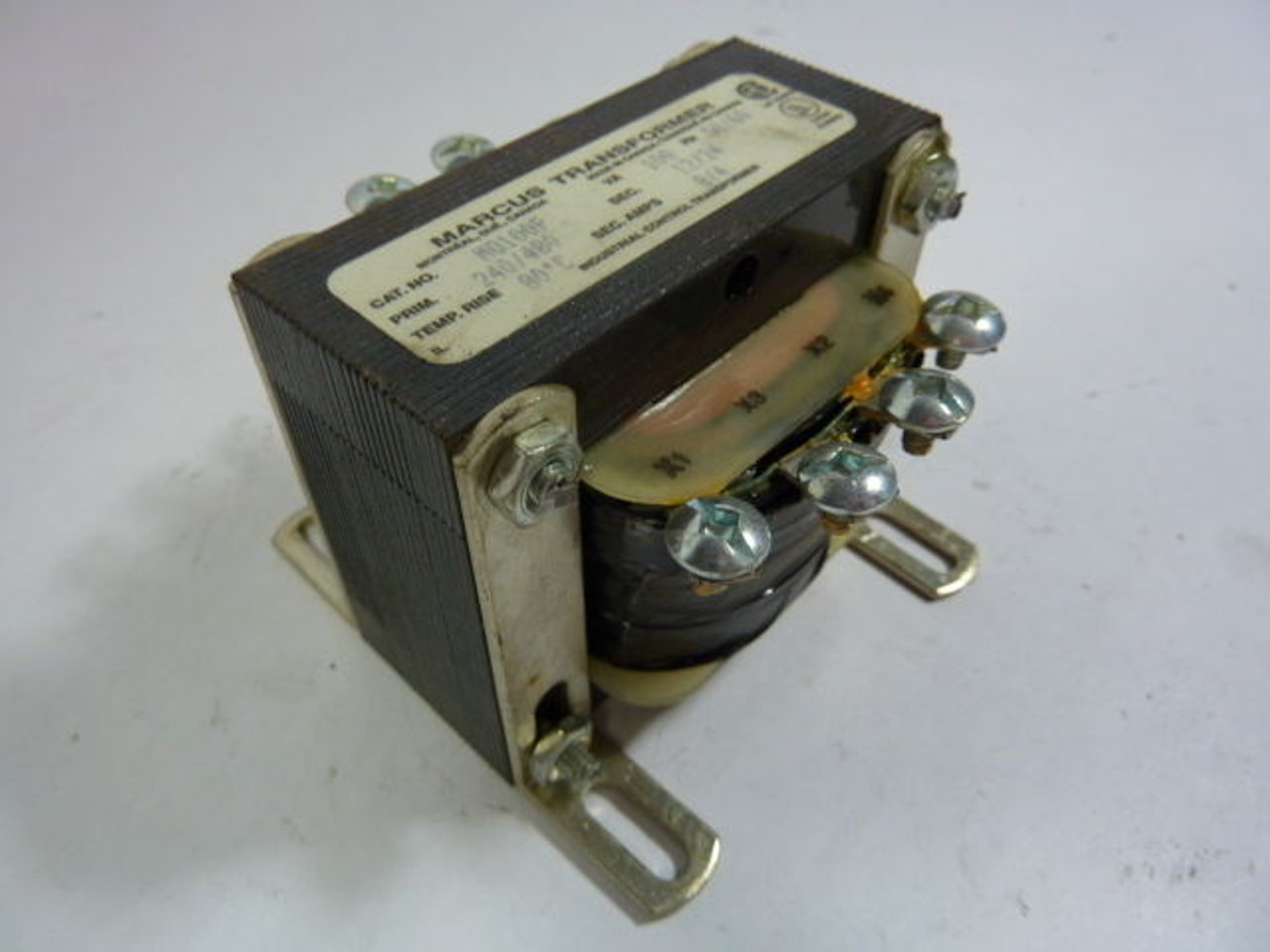 Marcus MO100F Transformer 100VA Pri 240/480V Sec 12/24V 50/60Hz USED