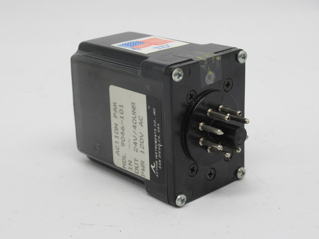 Action Instruments 9046-101 Control Relay 24VDC 120VAC 8Pin USED