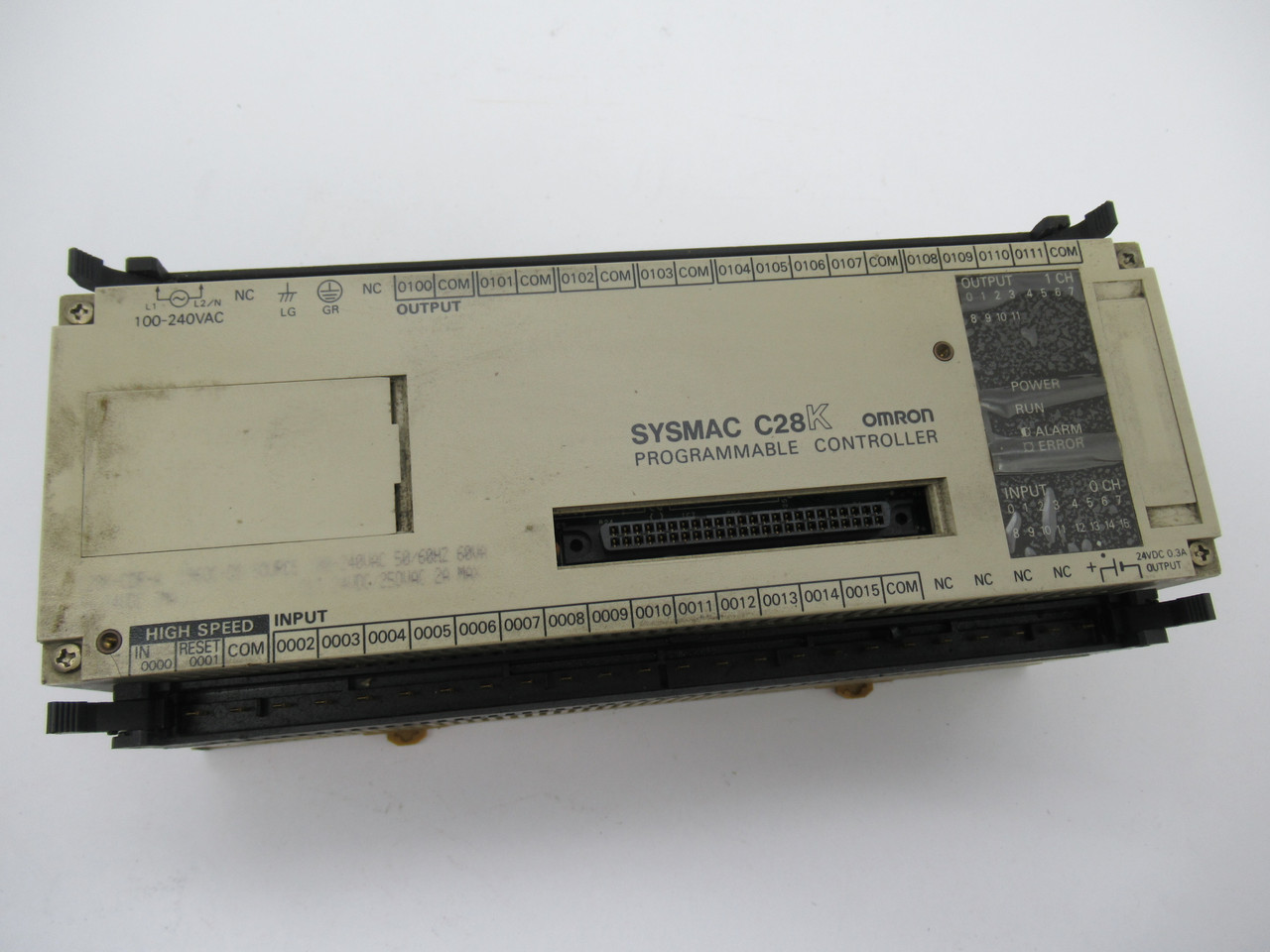 Omron C28K-CDR-A Programmable Controller 100-240VAC 24VDC Missing Terminals USED