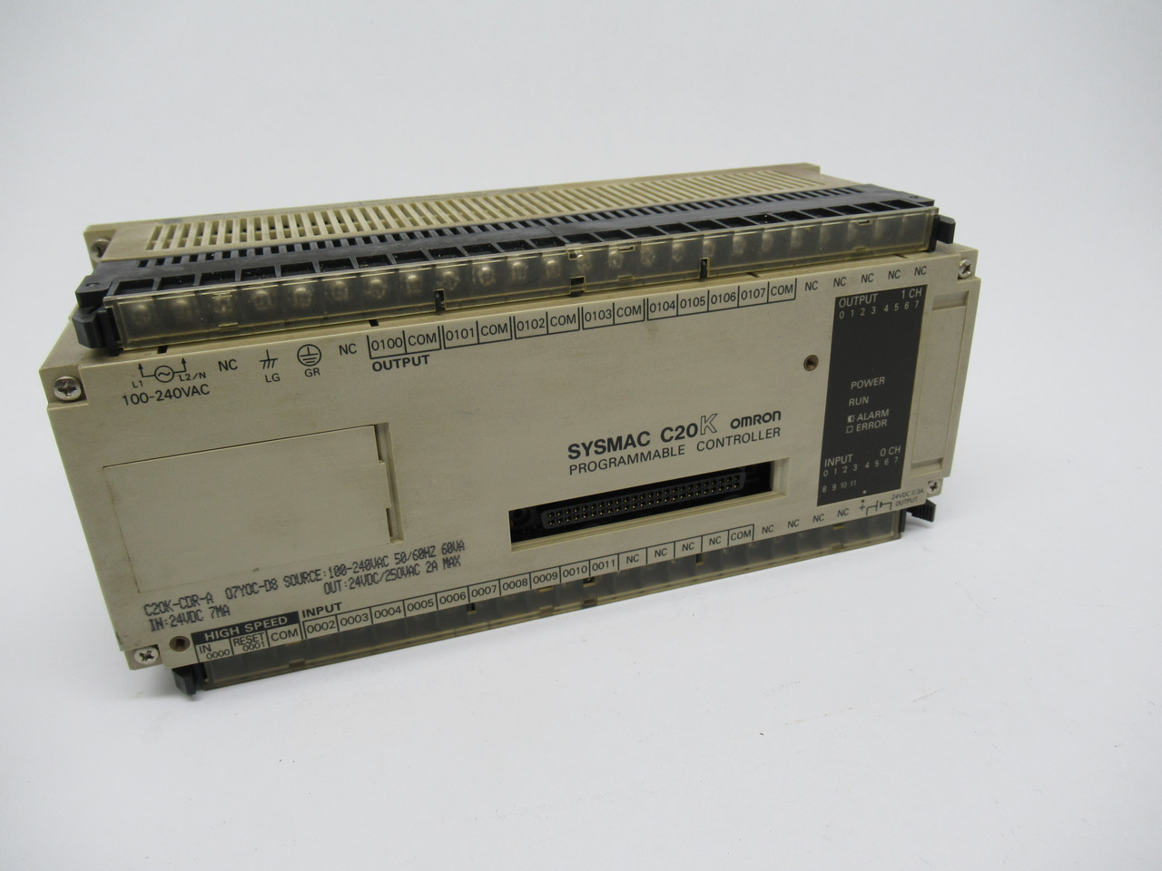Omron C20K-CDR-A Programmable Controller 24VDC 100-240VAC 50/60HZ USED