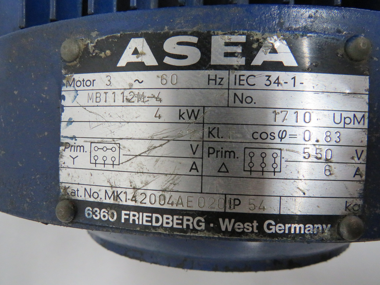 Parker H25AA1A Displacement Gear Pump C/W ASEA Motor 4kW 1710RPM USED