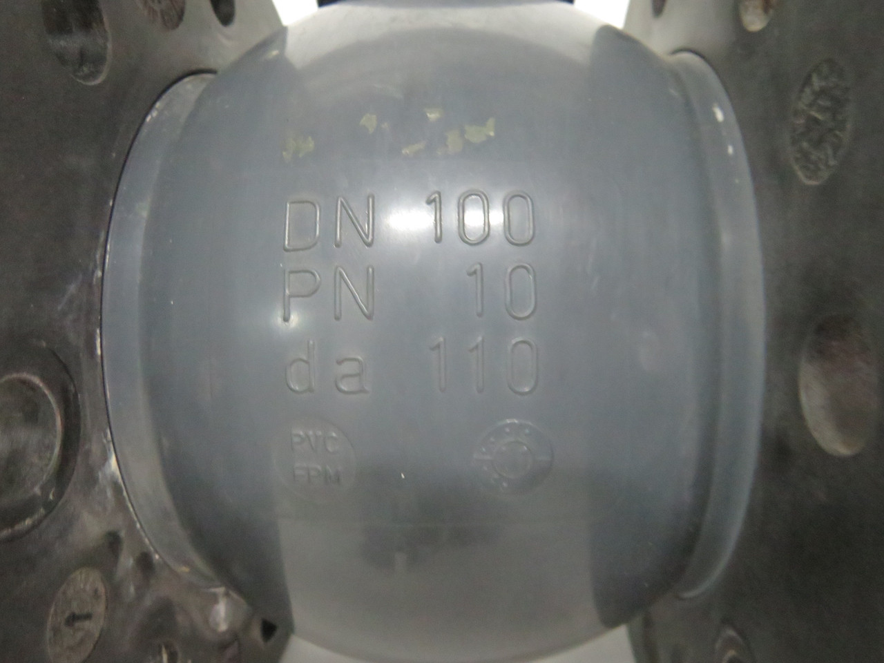 Stubbe C-16 Ball Valve DN100 PN10 da110 PVC-U 3-5/8" Flat Sealing NO HANDLE USED