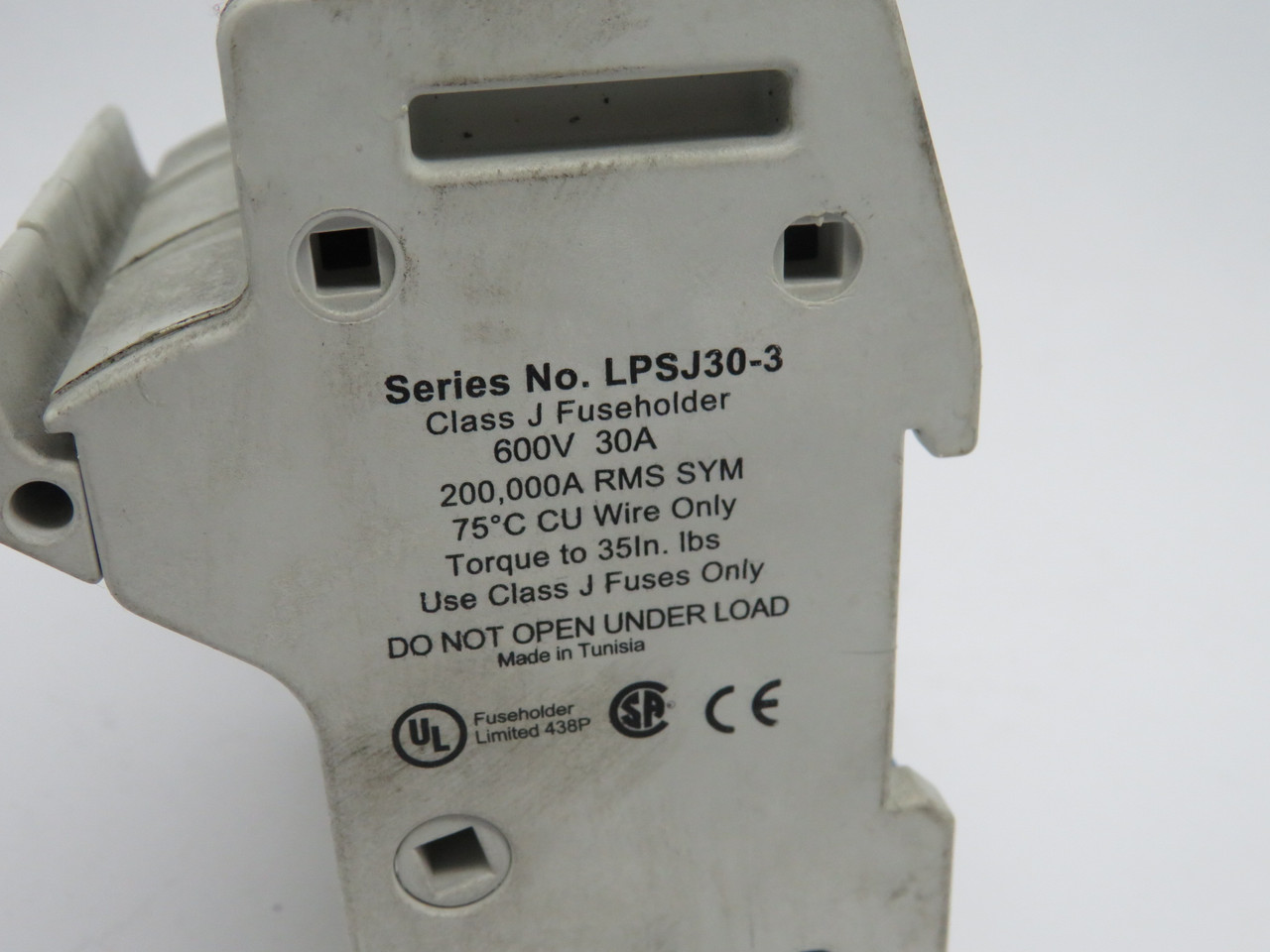 Littelfuse LPSJ30-3 Powr-Safe Fuse Holder 30A 600V 3P USED
