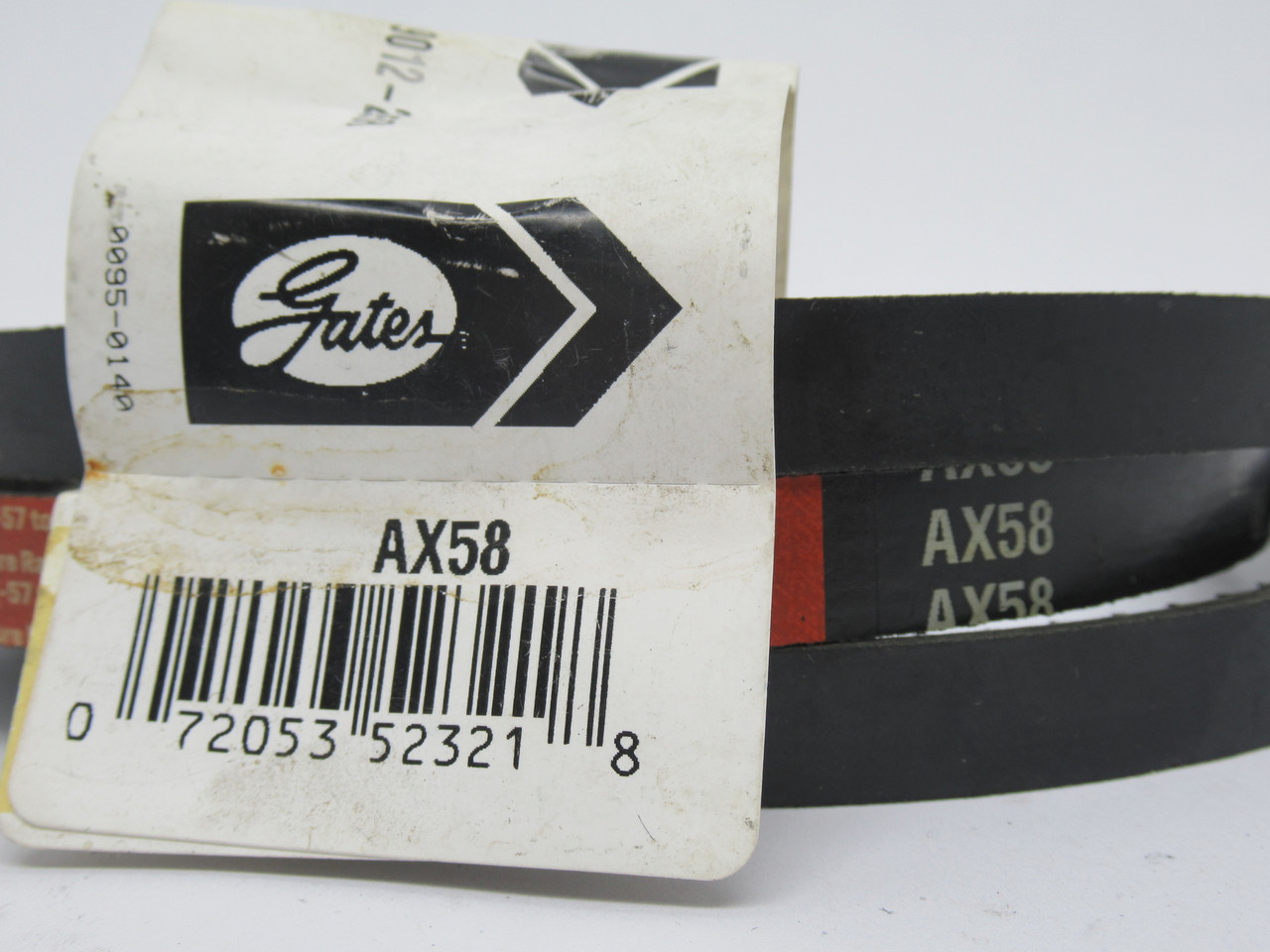 Gates AX58 Cogged V-Belt 60"L 1/2"W 5/16" Thick NEW