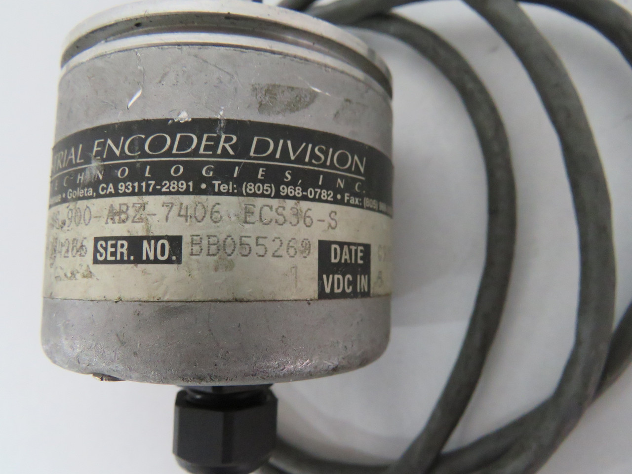 BEI H25E-F4-SS-900-ABZ-7406-ECS36-S Incremental Encoder Servo Mount USED