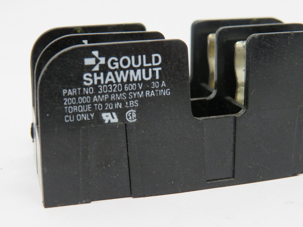 Gould Shawmut 30320 Fuse Holder 30A 600V 2 Pole USED