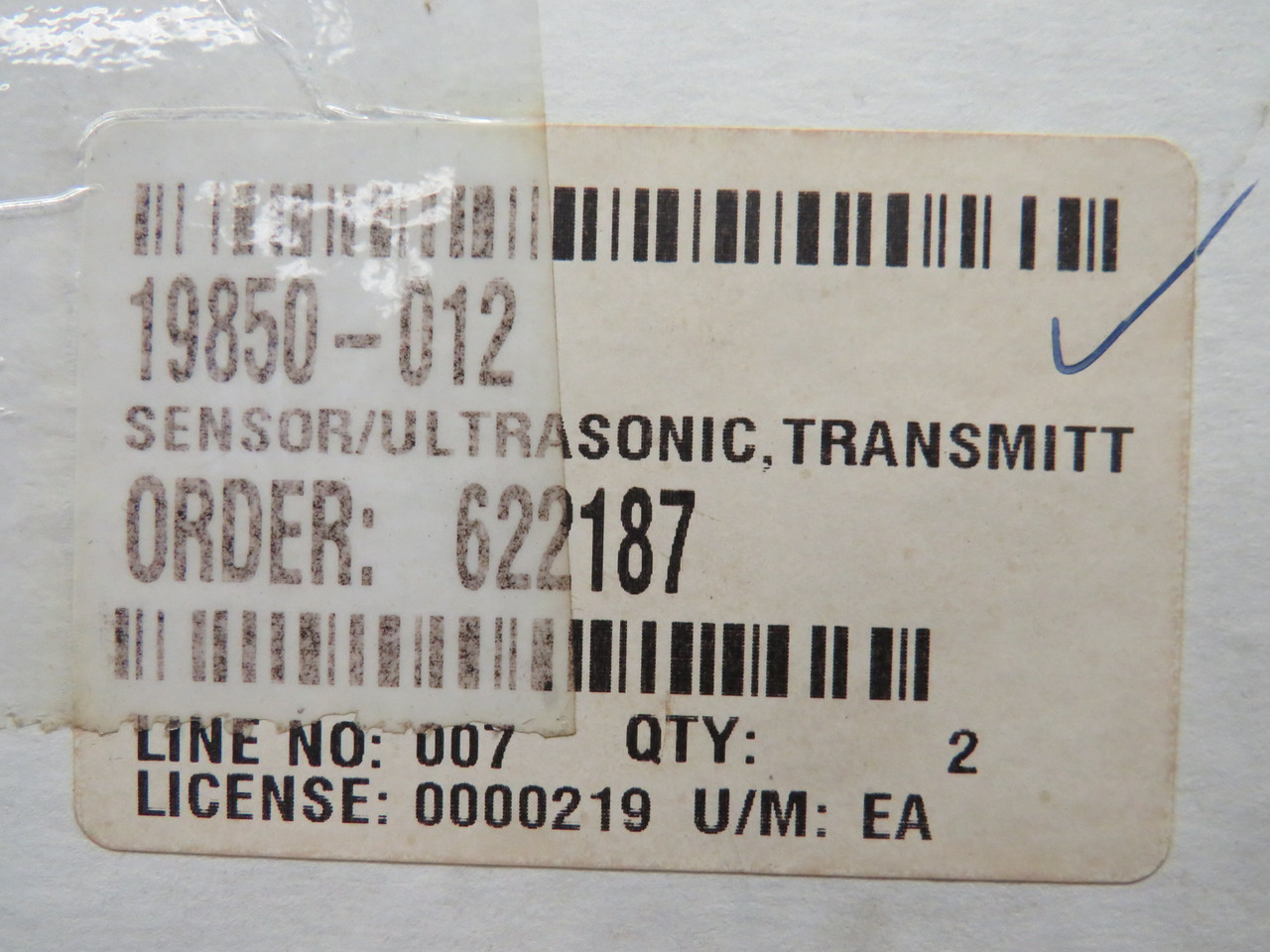 APG IRU-198512 125277 Ultrasonic Sensor Transmitter Surface Mount BOX DAMAGE NEW
