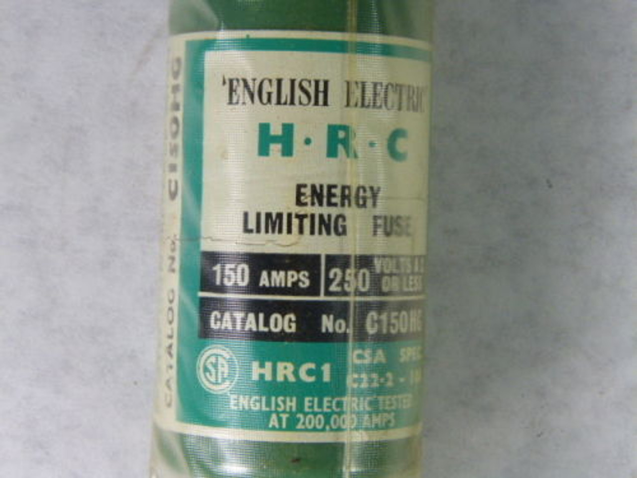 English Electric C150HG Energy Limiting Fuse 150A 250V *DMG Box* ! NEW !