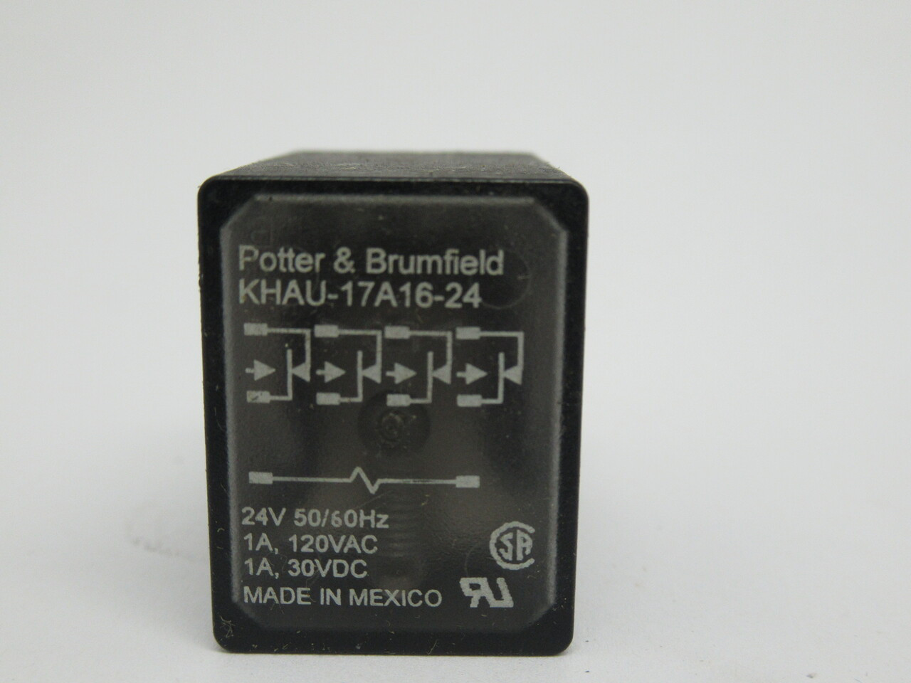 Potter & Brumfield KHAU-17A16-24 Power Relay 24V 50/60Hz 1A 120VAC USED