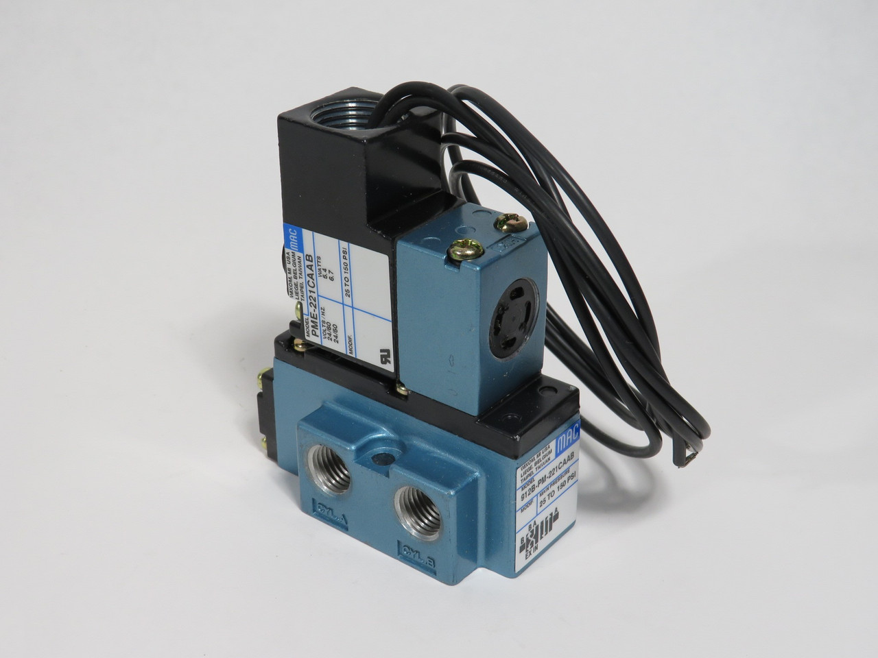 MAC 912B-PM-221CAAB Solenoid Valve 24V 50/60Hz 25-150psi 1/4"NPT BOX DAMAGE NEW