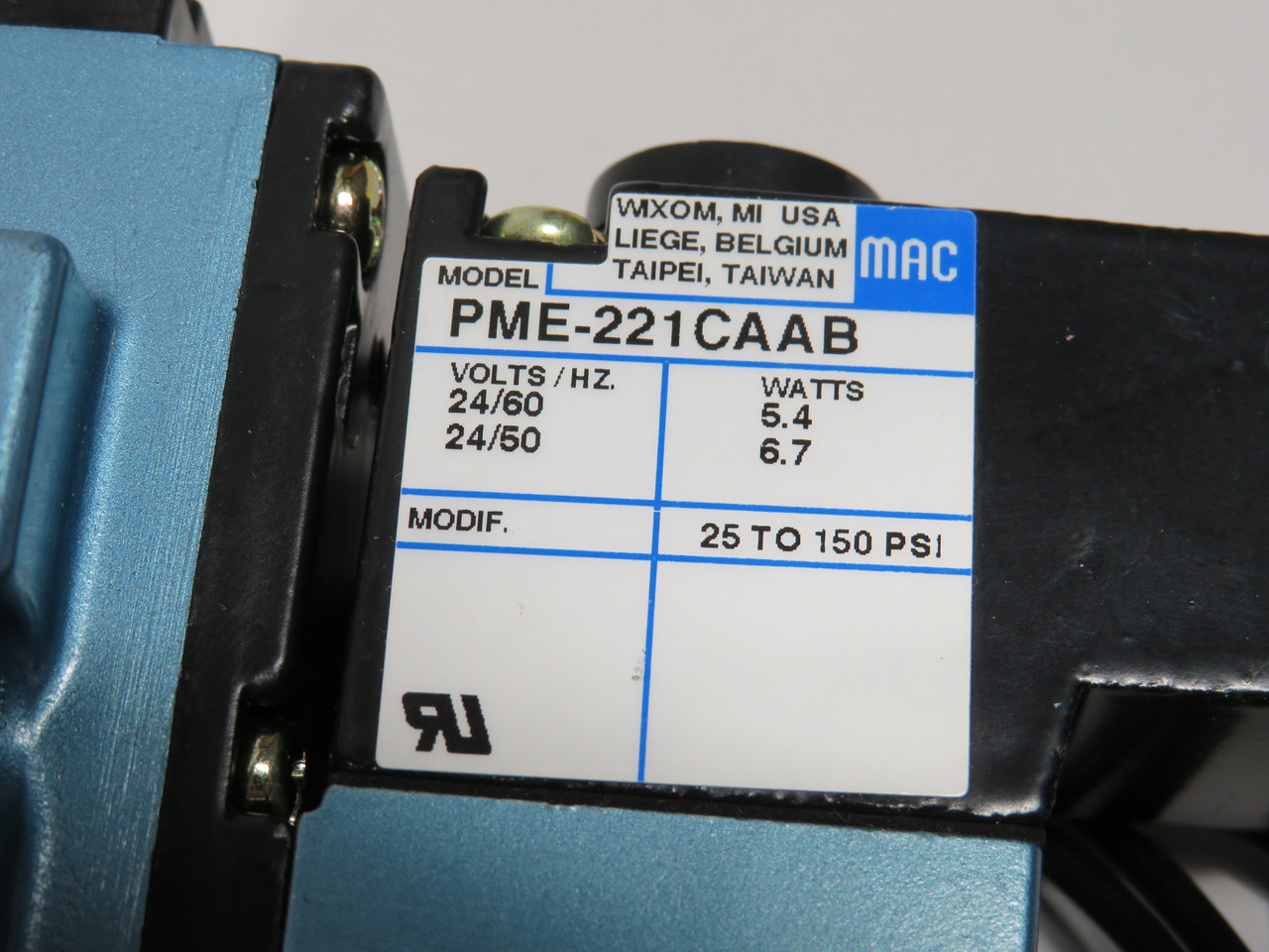 MAC 912B-PM-221CAAB Solenoid Valve 24V 50/60Hz 25-150psi 1/4"NPT BOX DAMAGE NEW