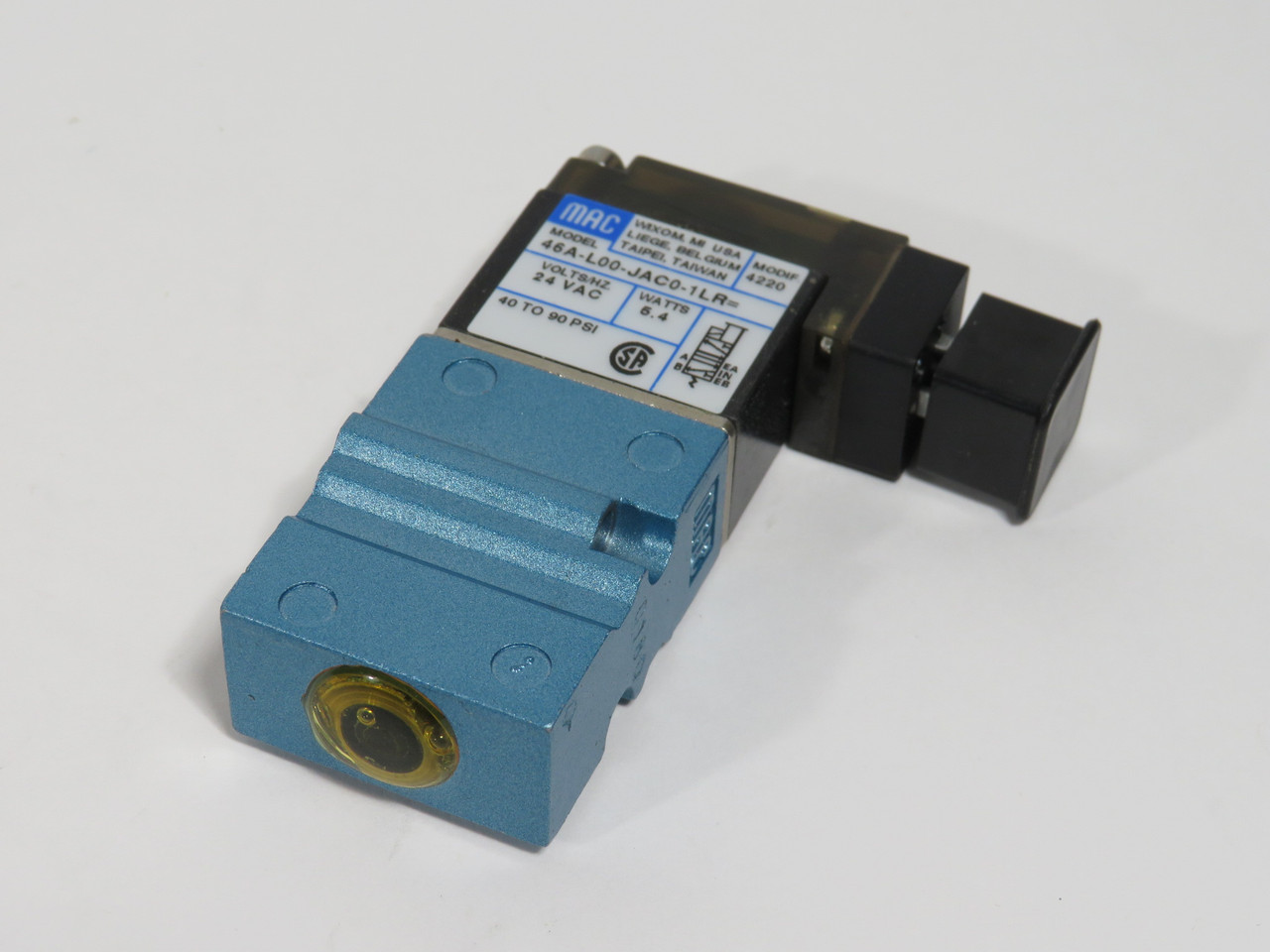 MAC 46A-L00-JAC0-1LR Solenoid Valve 24V 40-90psi 5.4W NEW