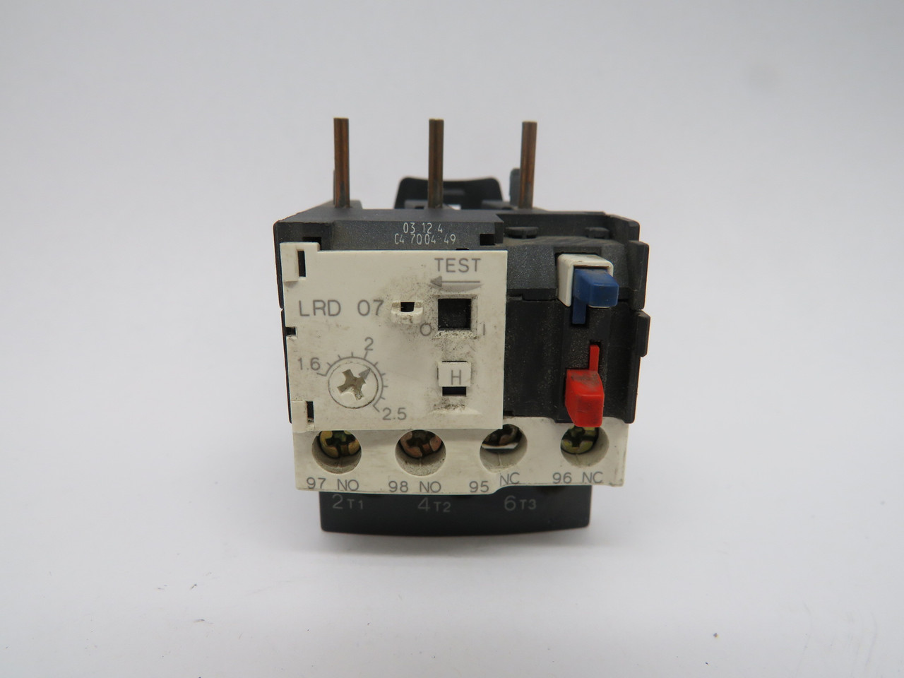 Schneider Electric/Telemecanique LRD-07 Overload Relay 1.6-2.5A *No Plate* USED