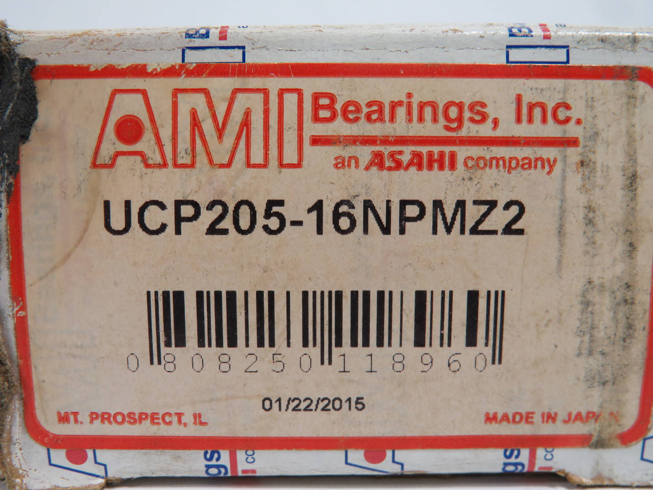 AMI UCP205-16NPMZ2 Set Screw Pillow Block Bearing 1" ID 2-Bolt BOX DAMAGE NEW