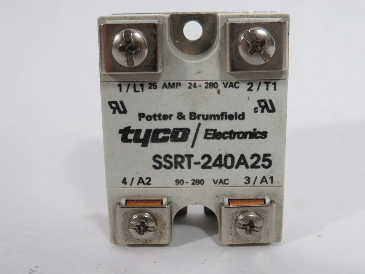 Tyco/Potter & Brumfield SSRT-240A25 Solid State Relay 24-280AC 25A 90-280AC USED