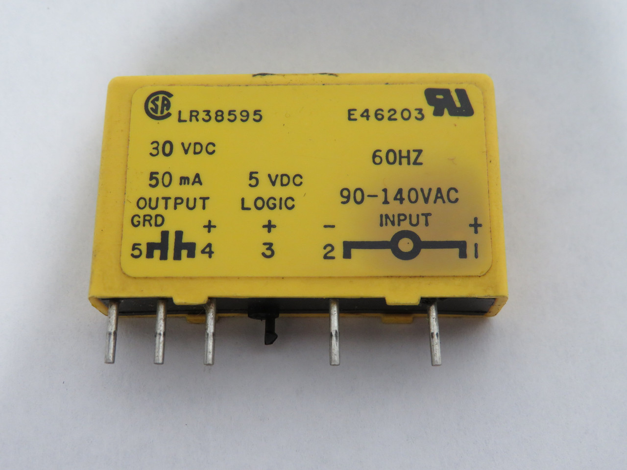Gordos SM-IAC5 I/O Relay Module 30VDC@50mA 5VDCLogic 90-140VAC@60Hz Input USED
