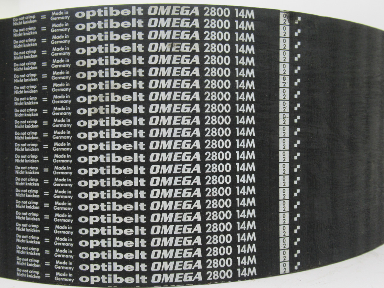 Optibelt 2800-14M-115 Omega Timing Belt 14M Profile 2800mm L 115mm W NOP