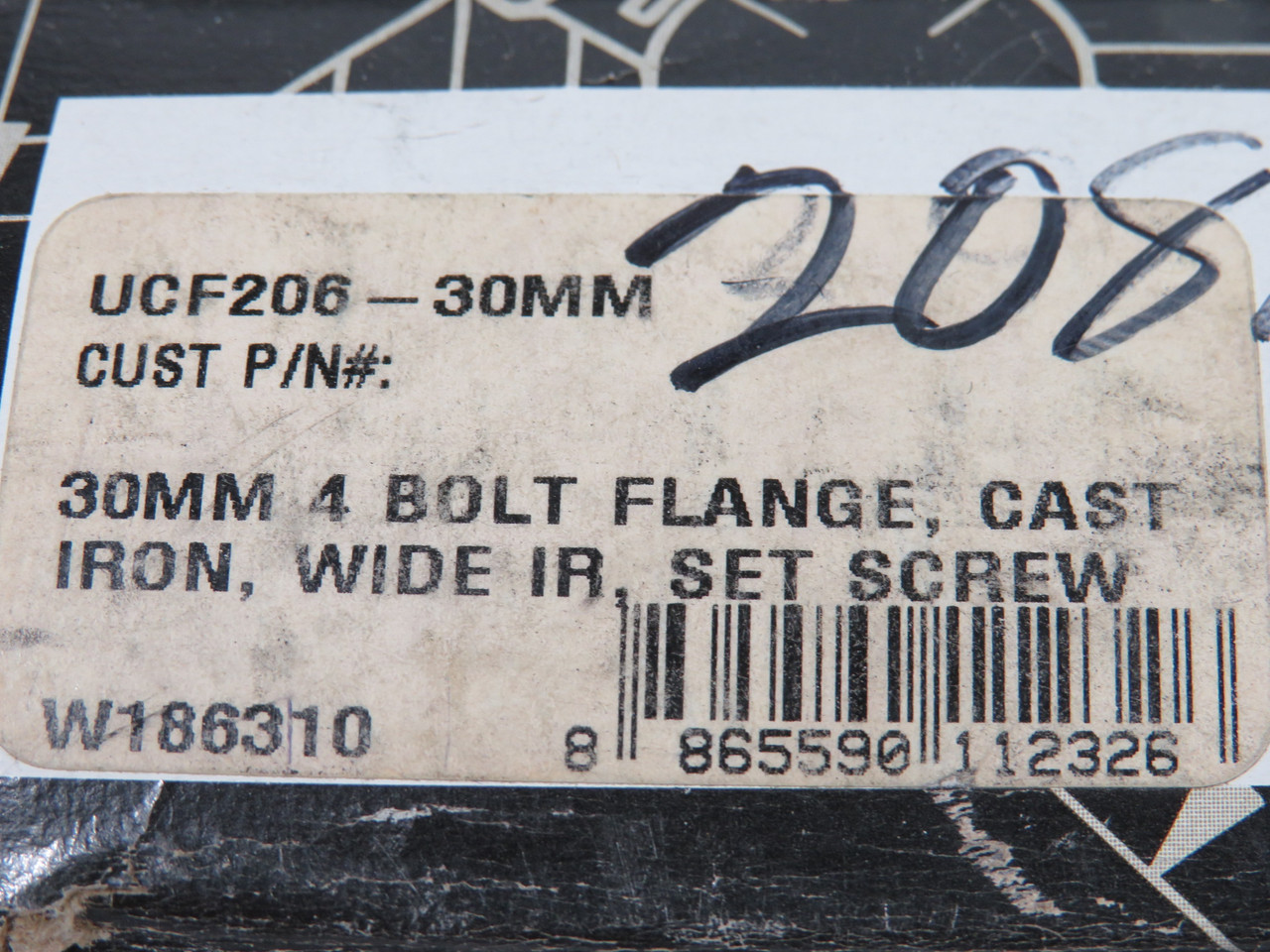 Peer UCF206-30MM Square Flange Bearing Unit 30mm Bore 4-Bolt BOX DAMAGE NEW