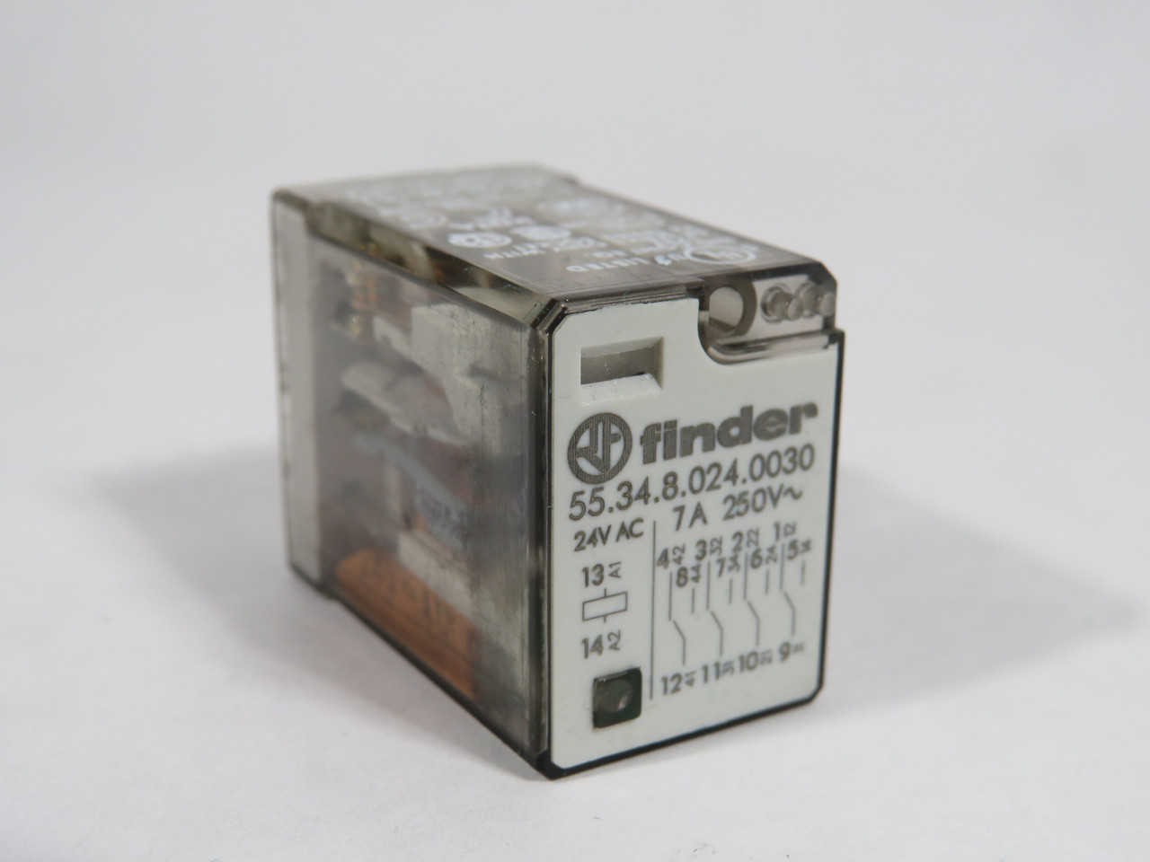 Finder 55.34.8.024.0030 Plug-In Relay 24VAC 7A 14-Blade USED