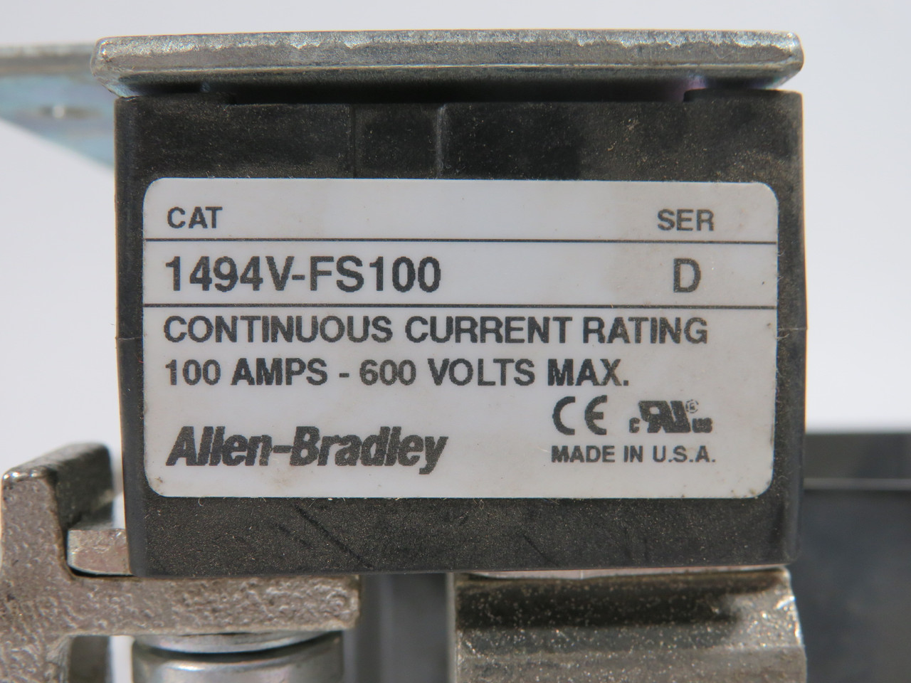 Allen-Bradley 1494V-FS100 Series D Fuse Block 100A 600V USED