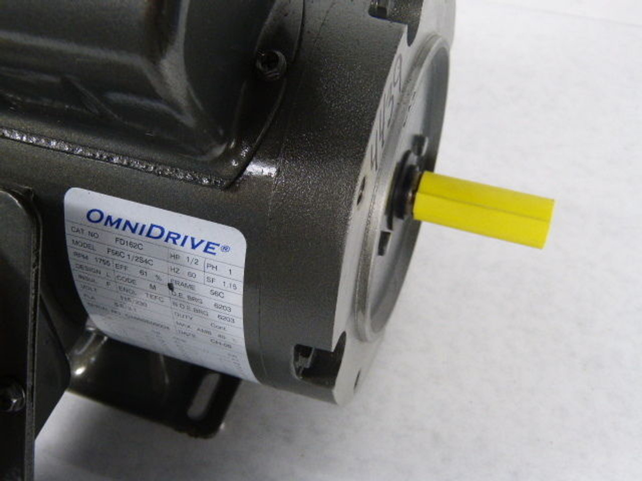 OmniDrive 1/2Hp 1755RPM 115/230V 56C TEFC 1Ph 5.8/3.1A 60Hz USED