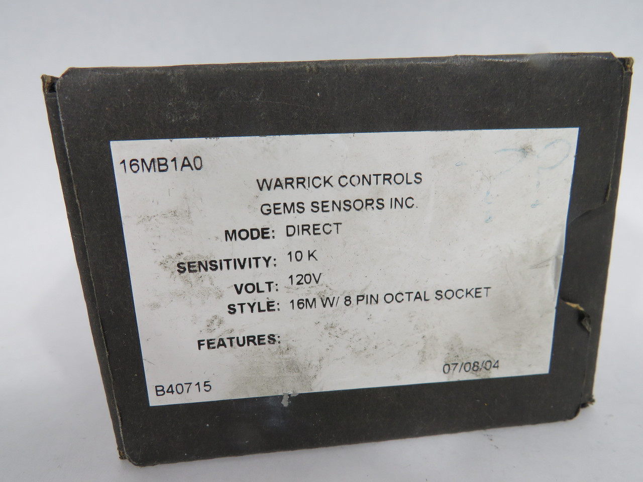 Warrick Controls 16MB1A0 Plug-In Liquid Level Sensor 1NO 1NC *No Socket* NEW