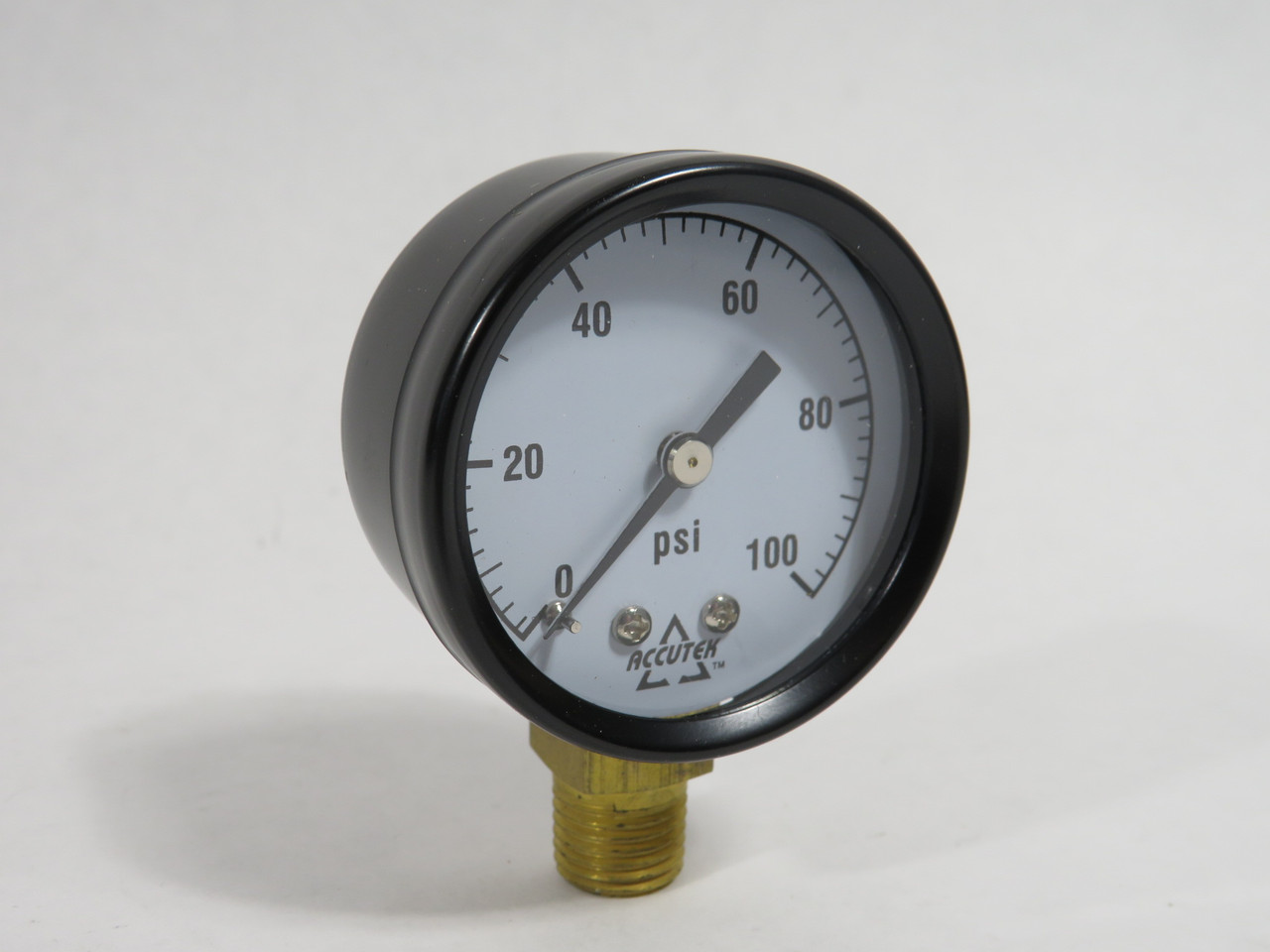 Accutek PG-100SD2 Dry Pressure Gauge 0-100psi 2" Diameter 1/4" NPT NEW