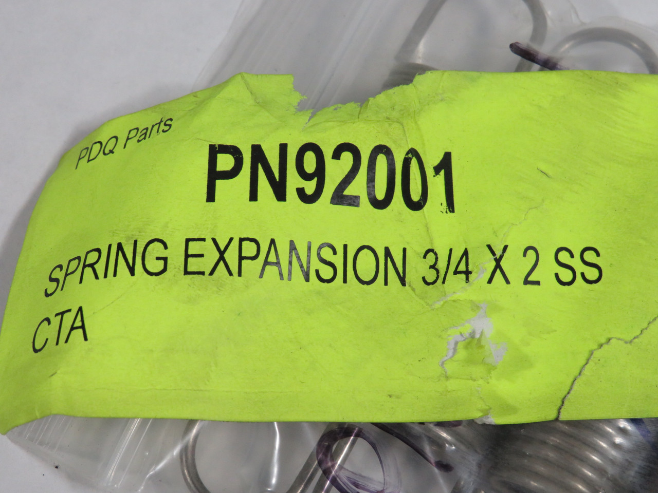 PDQ 92001 Expansion Spring 3/4" x 2" Lot of 7 SHELF WEAR NOP