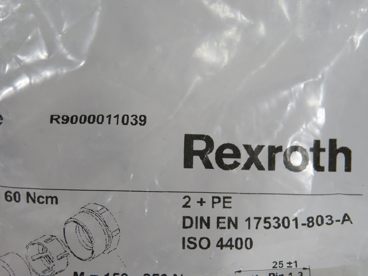 Rexroth R900011039 Plug-In Solenoid Connector 2+PE 24VDC NWB