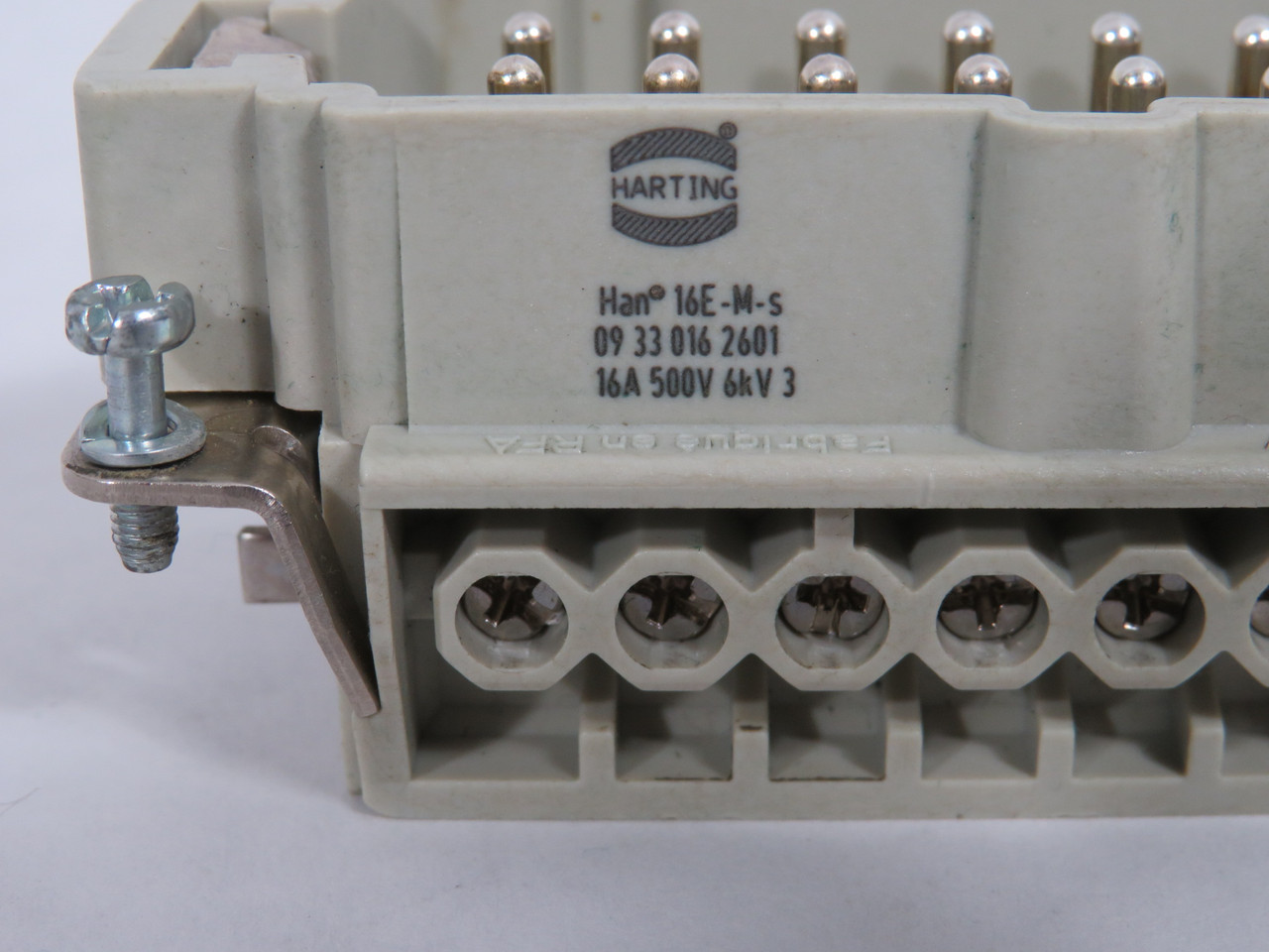 Harting 09330162601 HAN-16E-M-S 16 Pos Male Connector 16A@500V USED