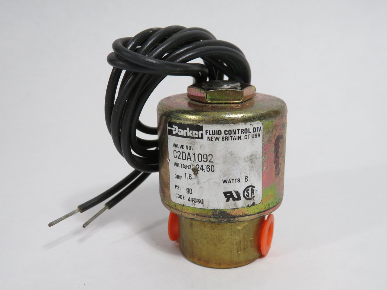 Parker C2DA1092 Solenoid Valve 24V 60Hz 90psi 1/8" NPT USED