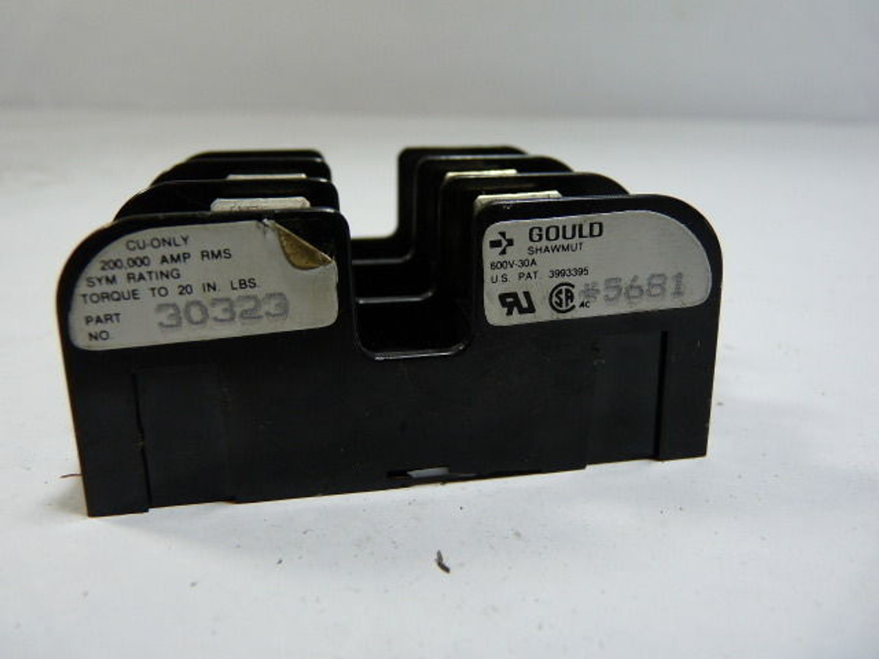 Gould 30323 Fuse Holder 30A 600V 3P USED