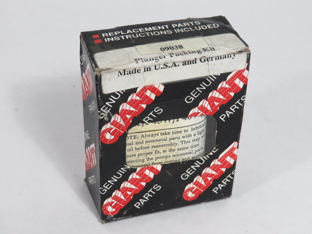 Giant 09038 Plunger Packing Kit for P46W/P49 Pumps NEW