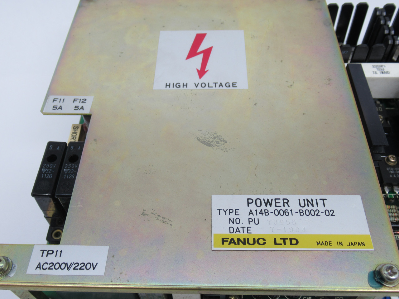 Fanuc A14B-0061-B002-02 Power Supply Unit 200/220VAC *Missing Hardware* USED