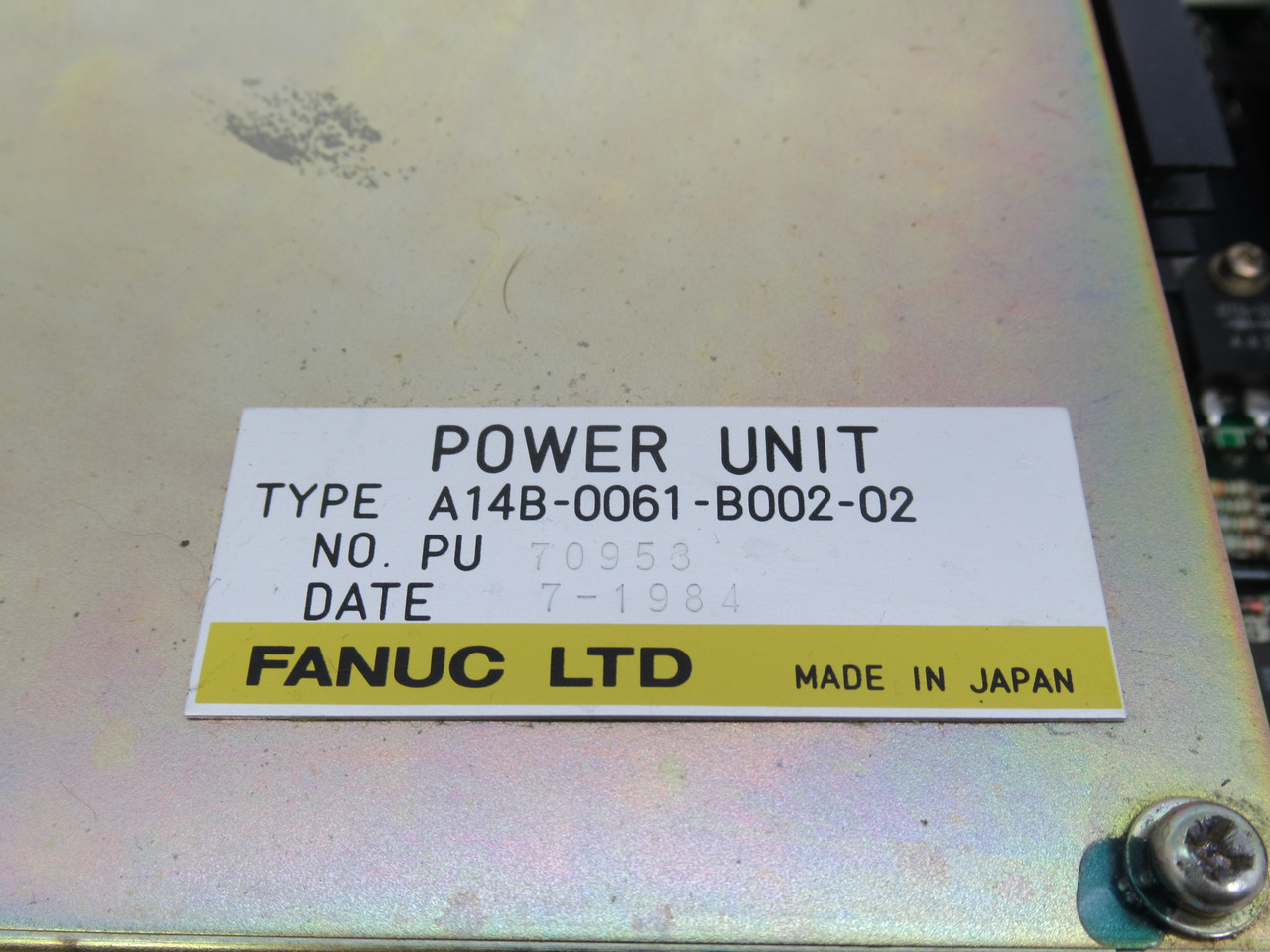 Fanuc A14B-0061-B002-02 Power Supply Unit 200/220VAC *Missing Hardware* USED