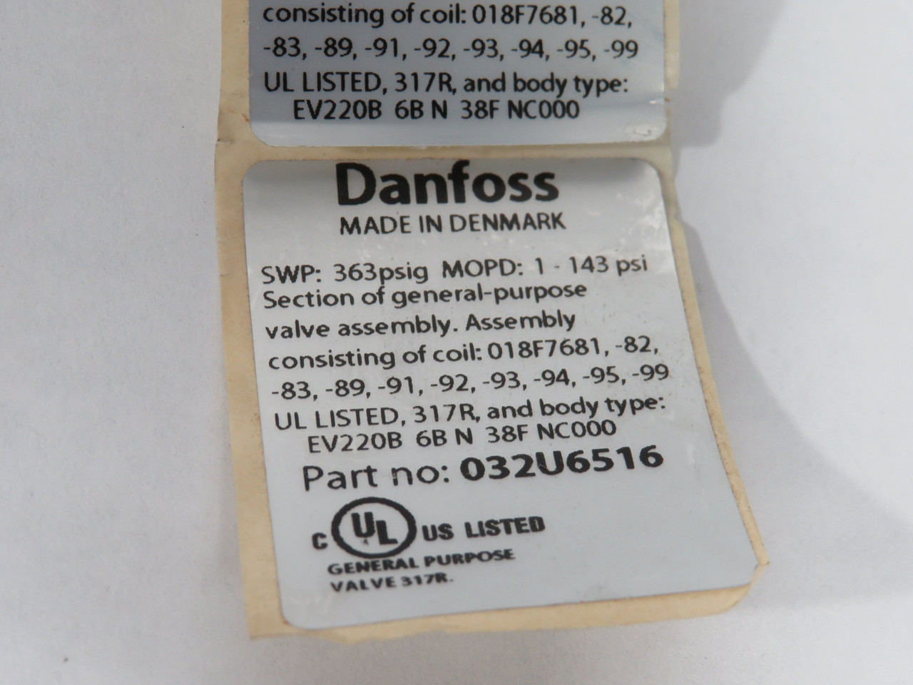Danfoss 032U6516 Servo-Operated Solenoid Valve 2/2-Way 3/8" NPT BOX DAMAGE NEW