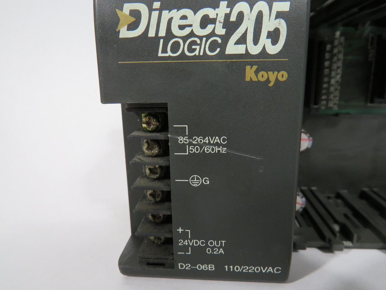 PLC Direct D2-06B Logic 205 6Slot I/O Base *Cosmetic Scratch/Missing Cover* USED