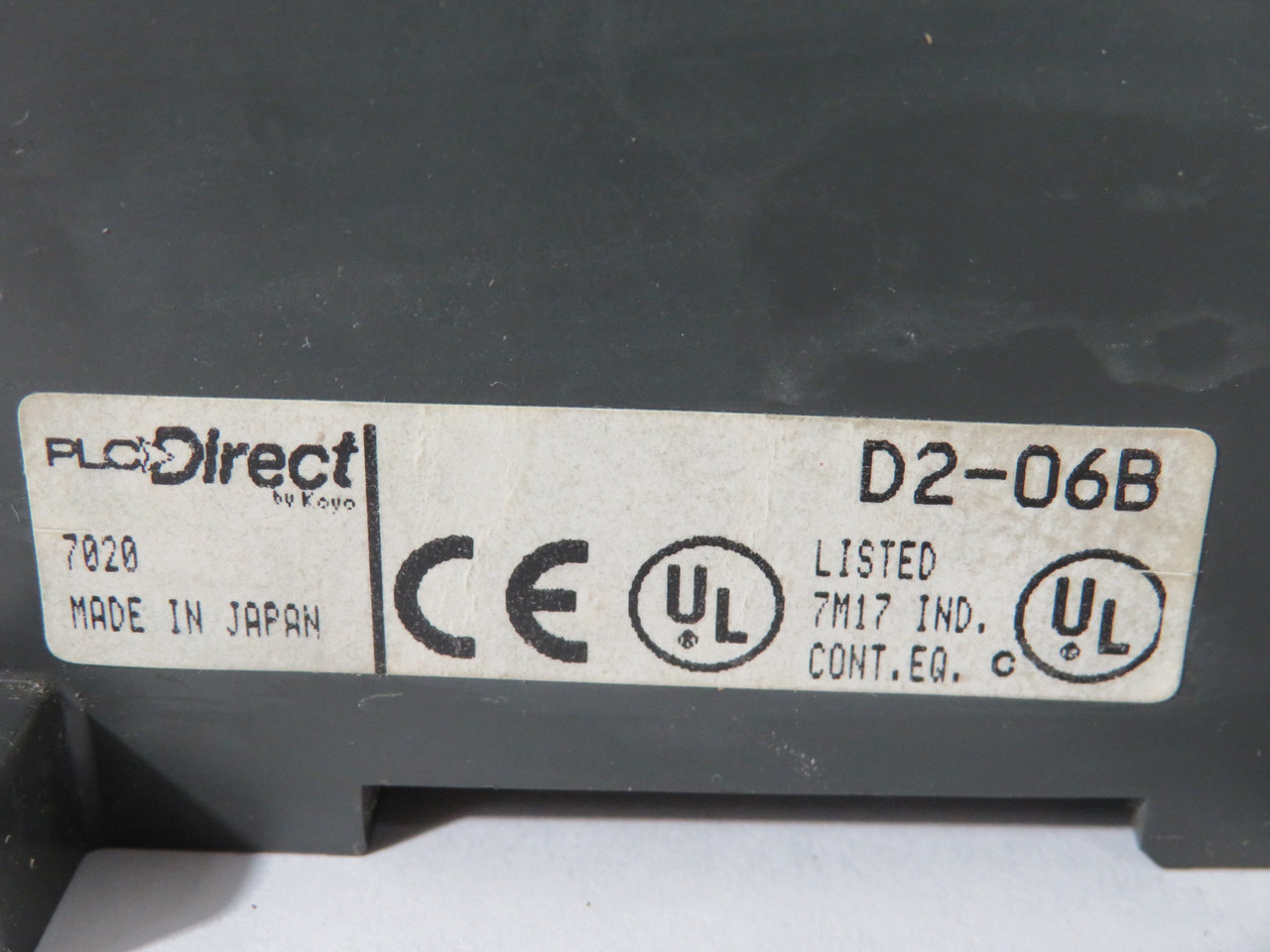 PLC Direct D2-06B Logic 205 6Slot I/O Base *Cosmetic Scratch/Missing Cover* USED