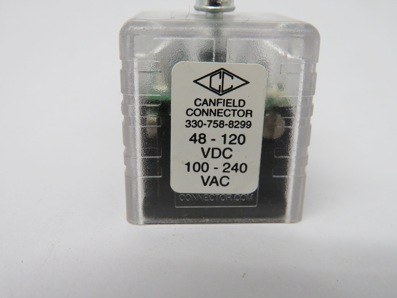 Canfield 51071090000 330-758-8299 Solenoid Valve Connector 48-120VDC USED