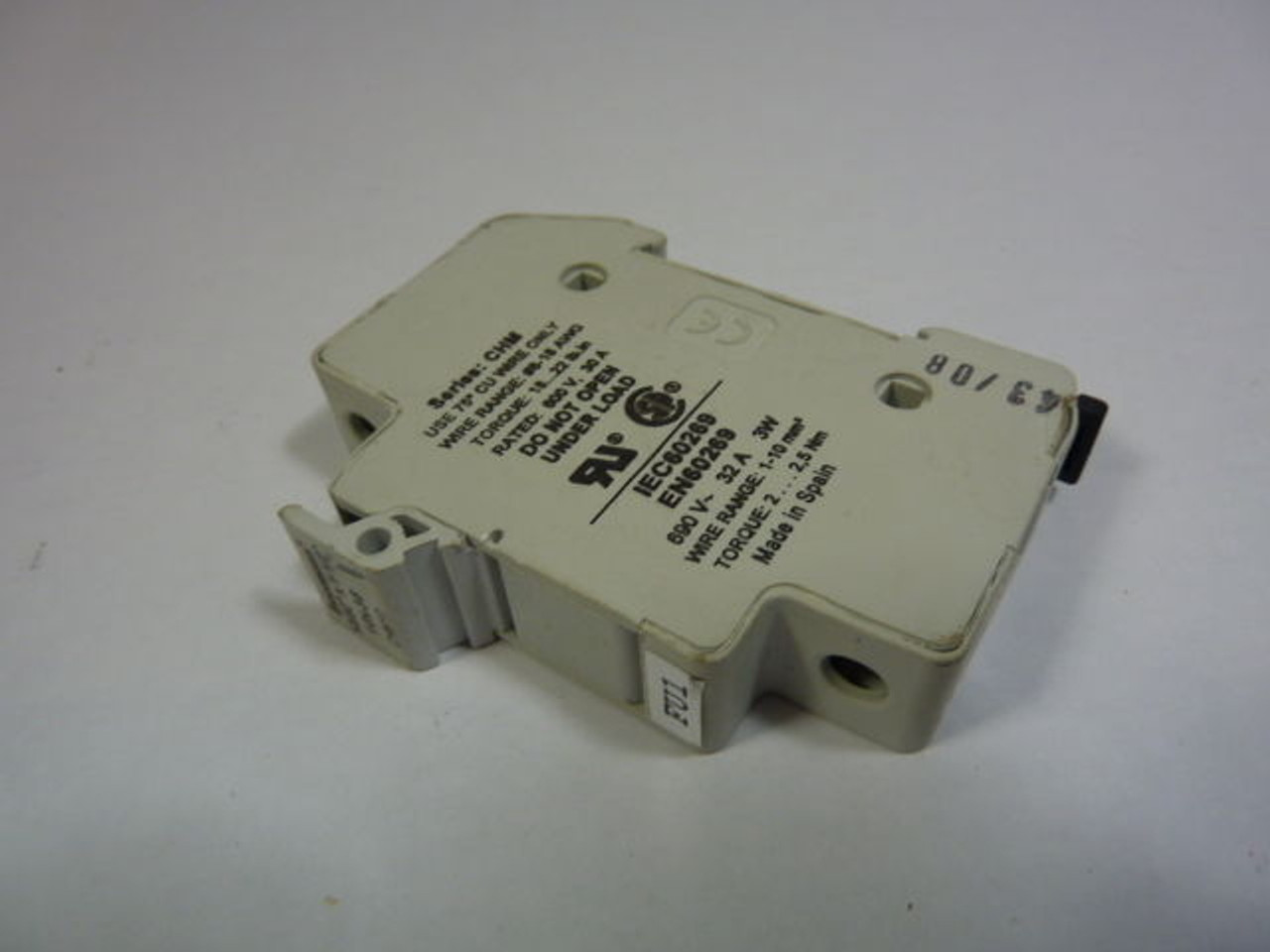 Bussmann CHM1D Fuse Holder 30A 600V 1P USED