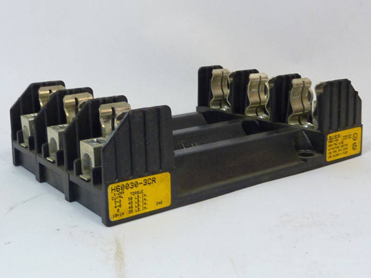 Bussmann H60030-3CR Fuse Block 30A 600V 3P USED