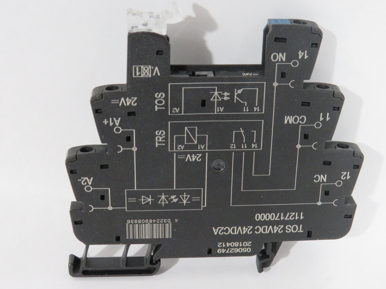 Weidmuller 1127170000 TOS24VDC-24VDC2A Terminal Block Relay Base 24VDC 2A USED