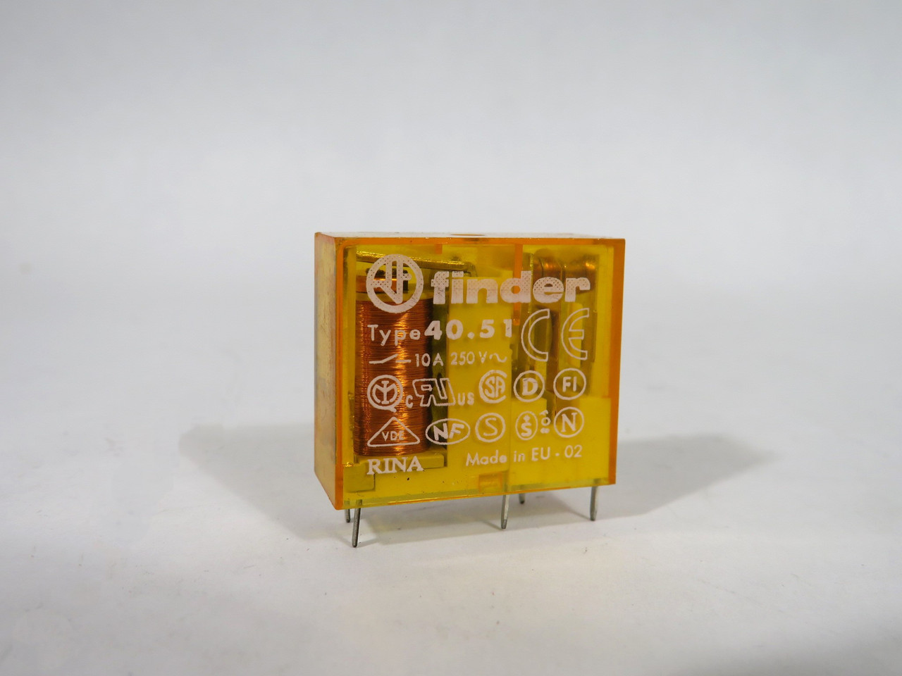 Finder 40.51.8.024.0000 Mini PCB Relay 24VAC 50/60Hz 10A 5-Pin USED
