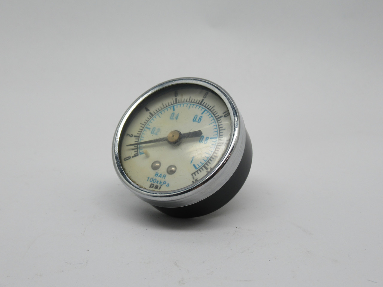 Generic Pressure Gauge Center Back Mount 1/4"NPT 2"Dial 0-15PSI 0-10bar USED