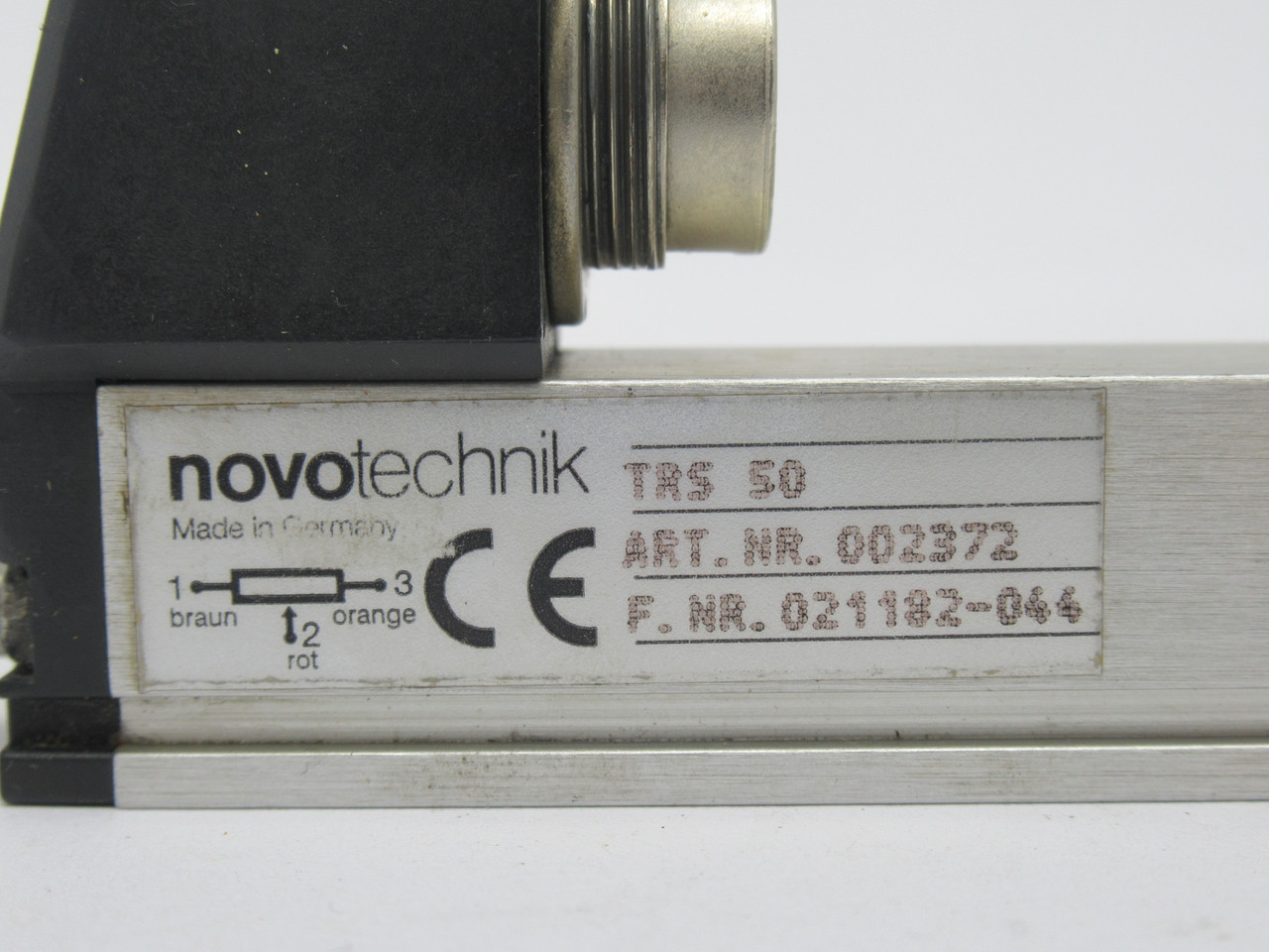 Novotechnik 002372 Position Transducer w/ Return Spring 50mm USED