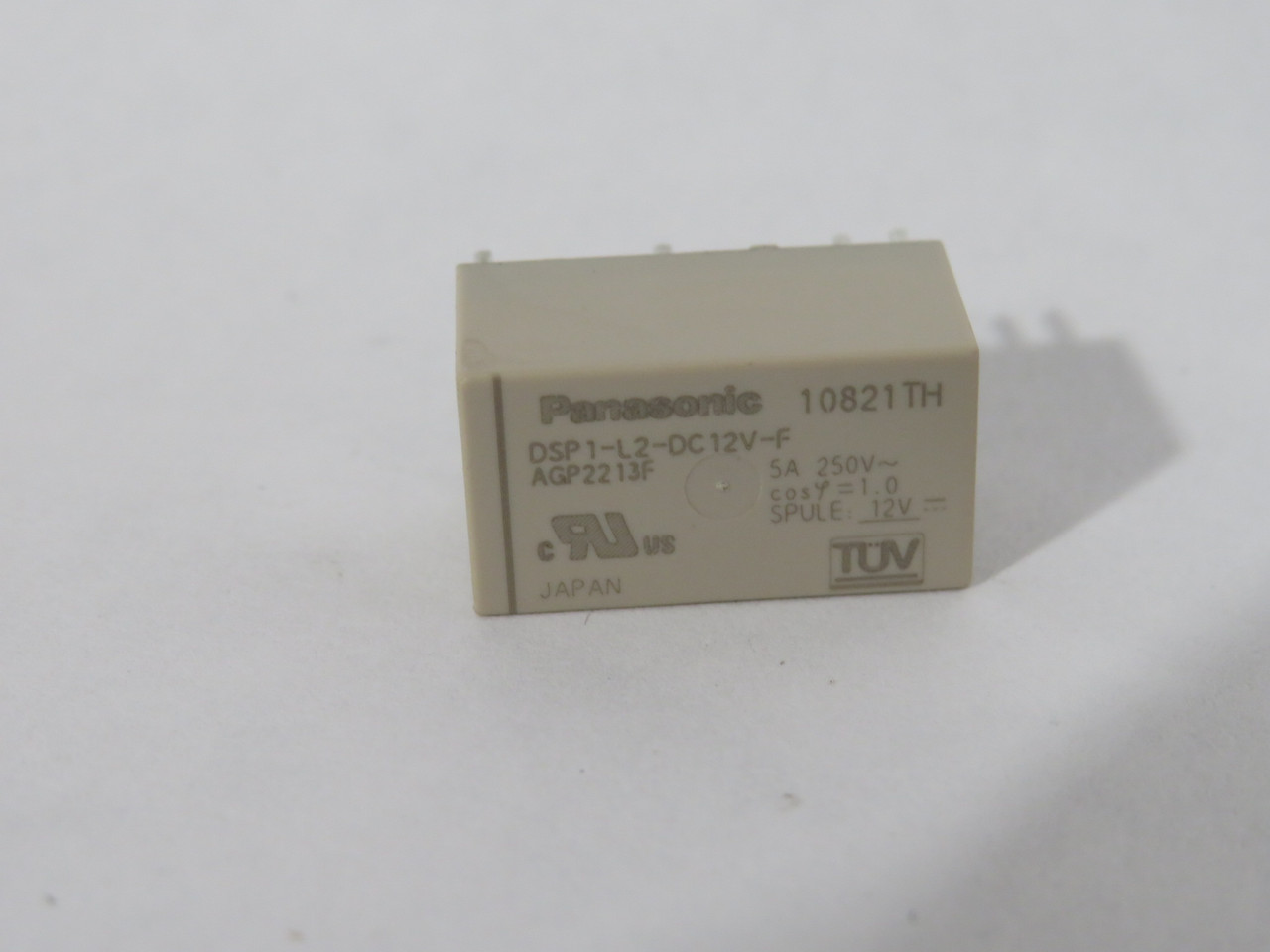 Panasonic DSP1-L2-DC12V-F 10821TH General Power Relay 12VDC 5A 250VAC 8 Pin NOP