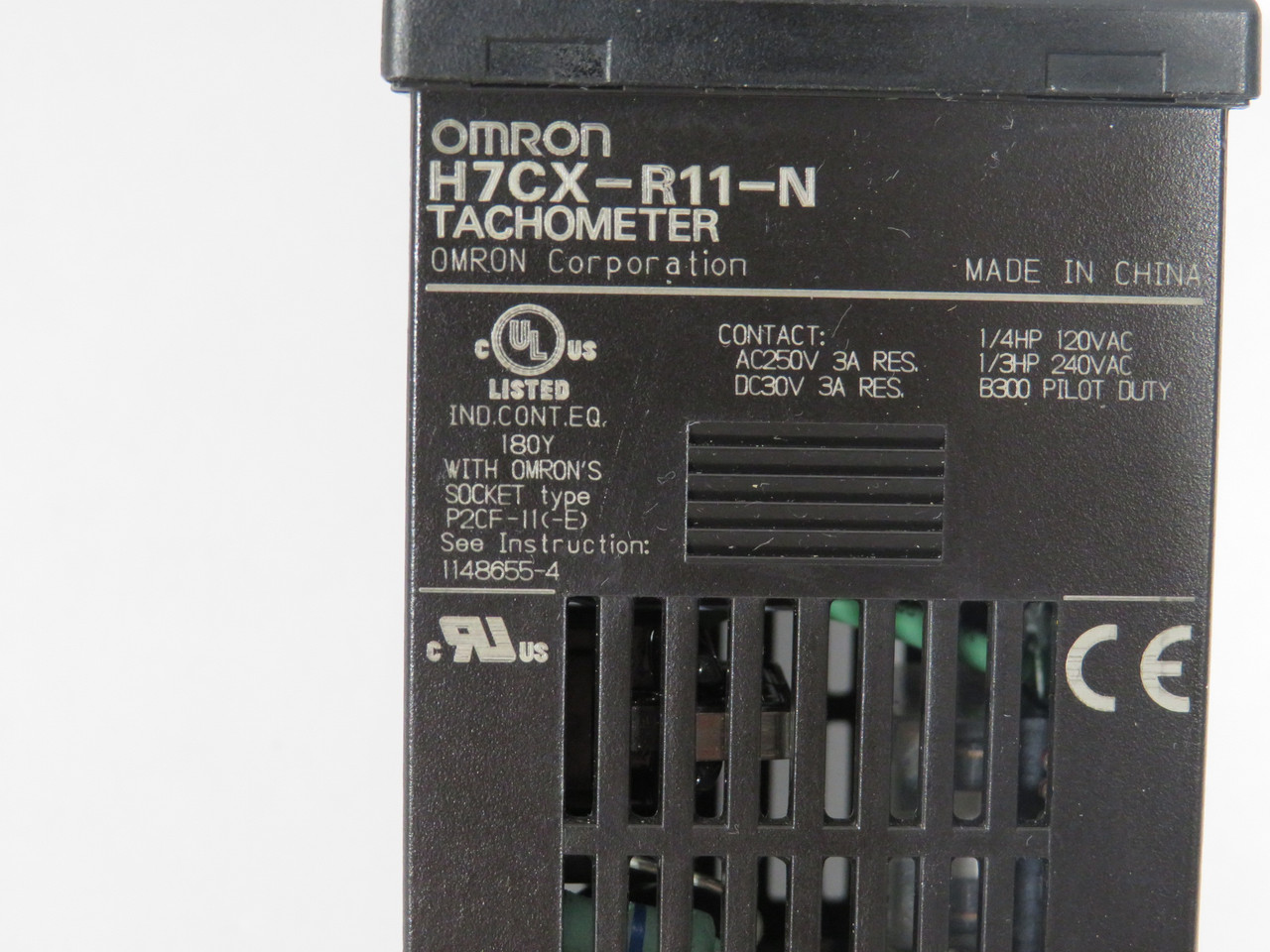 Omron H7CX-R11-N Digital Tachometer 1/4HP@120V *Scuffed Display* USED