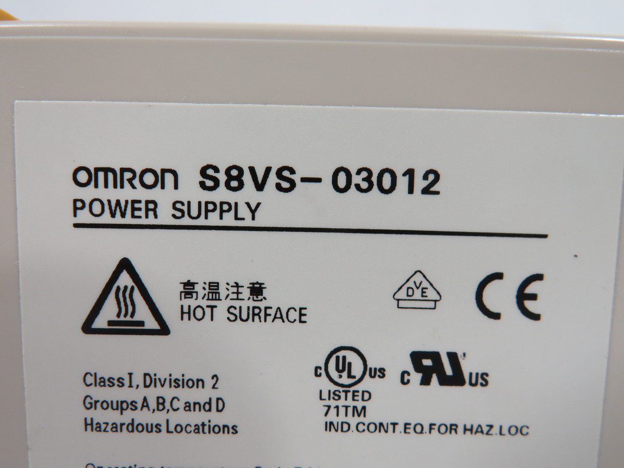 Omron S8VS-03012 Switch Mode Power Supply 12VDC 2.5A NOP