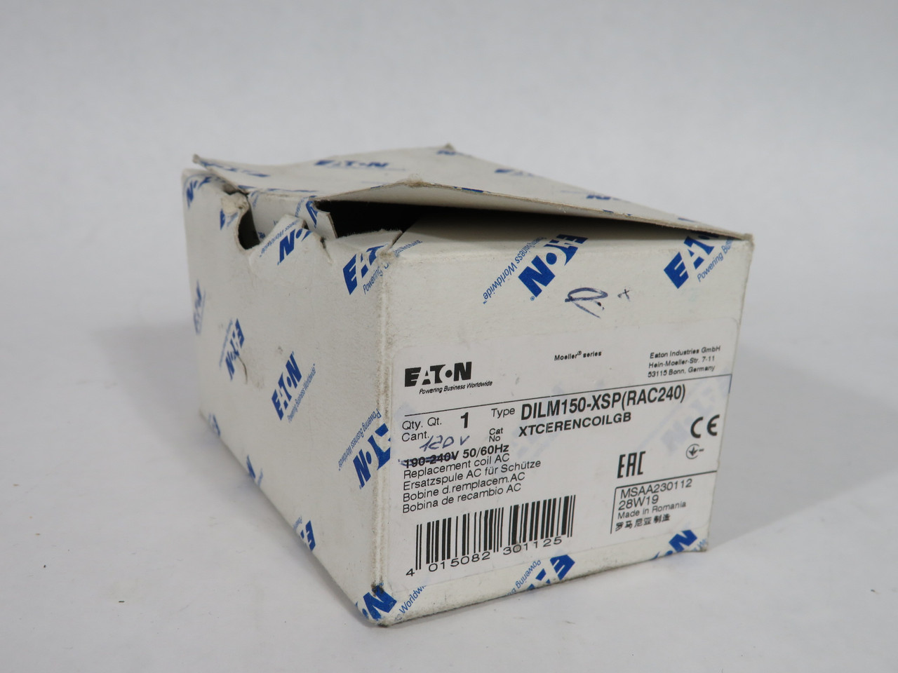 Eaton DILM150-XSP(RAC120) XTCERENCOILGA Replacement Coil 120V 50/60Hz NOP