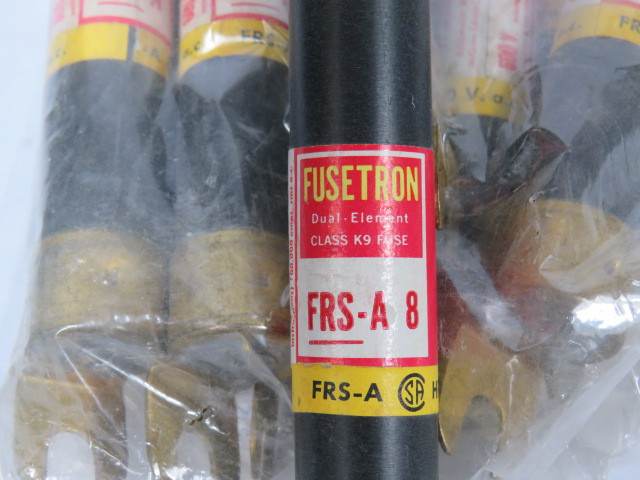 Fusetron FRS-A-8 Dual Element Fuse 8A 600V Lot of 10 USED